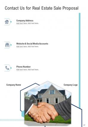 A4 real estate sale proposal template