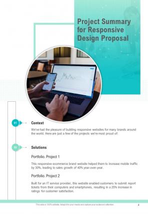 A4 responsive design proposal template