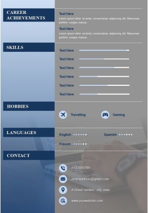 A4 resume template for web designer and developer customizable cv
