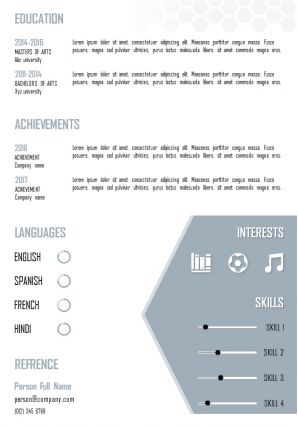 A4 resume template unique creative layout to introduce yourself