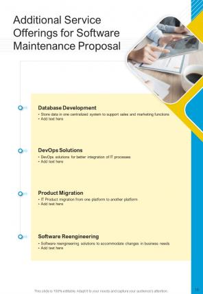 A4 software maintenance project proposal template