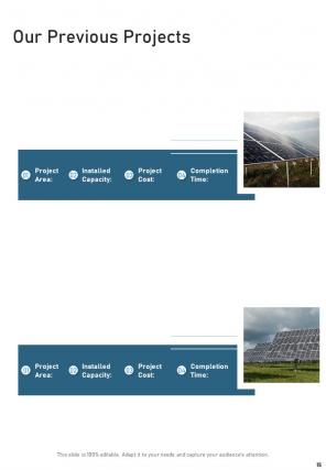 A4 solar power project proposal template