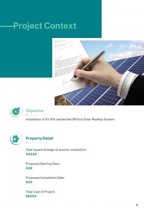 A4 solar proposal template
