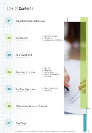 A4 website ranking proposal template