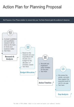 Action Plan For Planning Proposal One Pager Sample Example Document