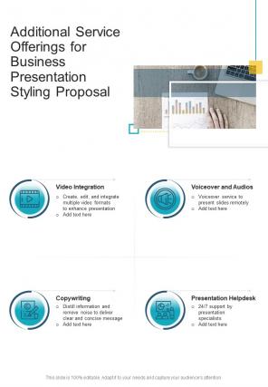 Additional Service Offerings For Business Presentation Styling One Pager Sample Example Document