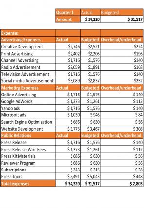 Advertising Campaign Budget Excel Spreadsheet Worksheet Xlcsv XL Bundle V Impressive Visual