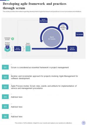 Agile Transformation Approach Playbook Report Sample Example Document Designed Impressive