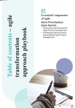 Agile Transformation Approach Playbook Report Sample Example Document Attractive Impressive