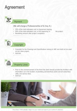 Agreement Interior Design Proposal Template One Pager Sample Example Document