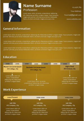 Amazing example of creative resume template for professionals