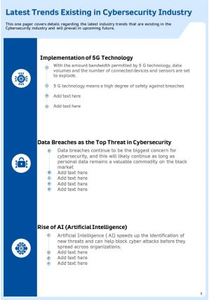 Annual Report For Firm In Cybersecurity Industry 2020 2021 Pdf Doc Ppt Document Report Template