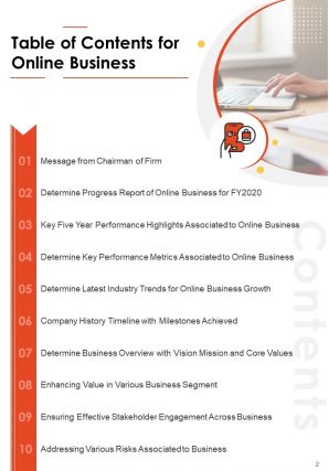 Annual report for online business pdf doc ppt document report template