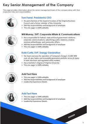 Annual report for utility company pdf doc ppt document report template