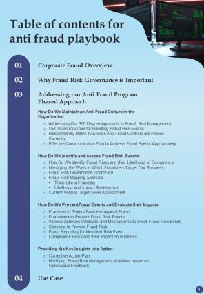 Anti Fraud Playbook Report Sample Example Document