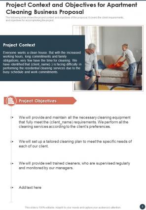 Apartment Cleaning Business Proposal Example Document Report Doc Pdf Ppt