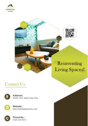 Apartment complex for sale four page brochure template