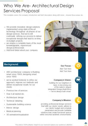 Architectural design services proposal example document report doc pdf ppt