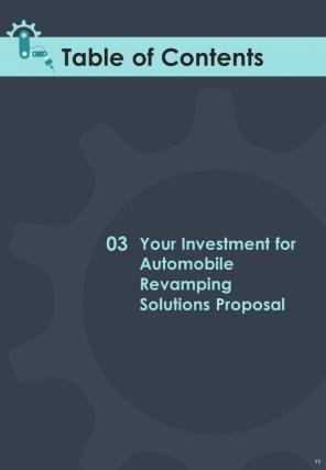 Automobile Revamping Solutions Proposal Report Sample Example Document