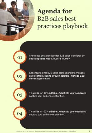 B2B Sales Best Practices Playbook Report Sample Example Document Analytical Informative