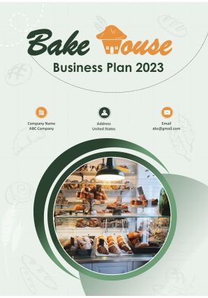 Bake House Business Plan Pdf Word Document Bake House Business Plan A4 Pdf Word Document