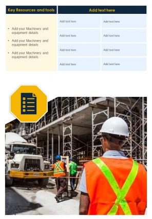 Bi fold 2021 construction project planner one week document report pdf ppt template one pager