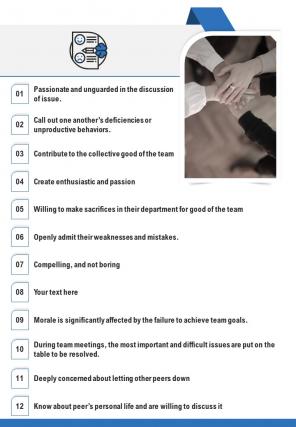 Bi fold 5 dysfunctions for devops team disc assessment questionnaire pdf ppt template one pager