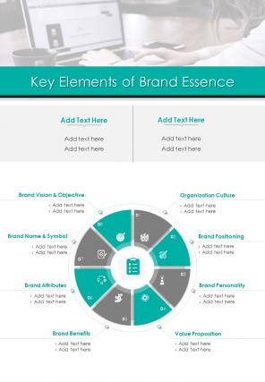 Bi fold brand essences importance document report pdf ppt template