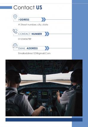 Bi fold brief for airport pilots policy document report pdf ppt template