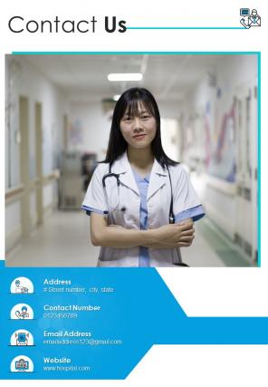Bi fold business for hospital document report pdf ppt template