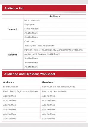 Bi fold communication plan for crisis management document report pdf ppt template