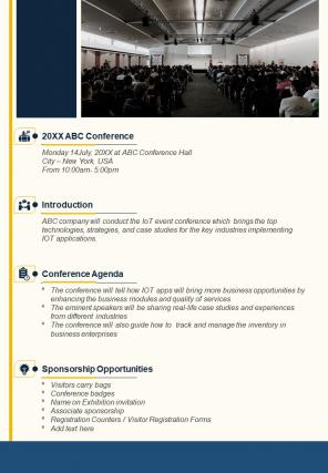 Bi fold conference sponsorship event document report pdf ppt template