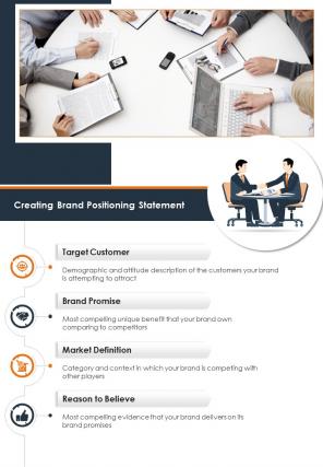 Bi fold creating brand positioning model document report pdf ppt template