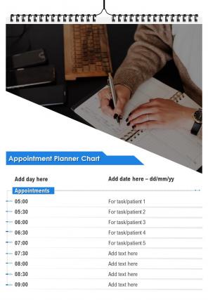 Bi fold daily appointment planner chart template document report pdf ppt one pager