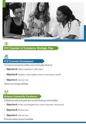 Bi fold detailed strategic plan chamber of commerce document report pdf ppt template one pager