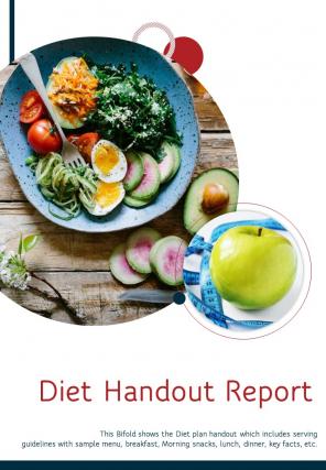 Bi fold diet handout document report pdf ppt template