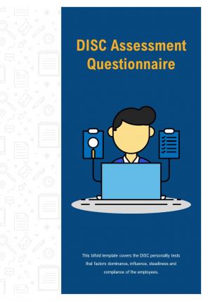 Bi fold disc assessment questionnaire document report pdf ppt template one pager