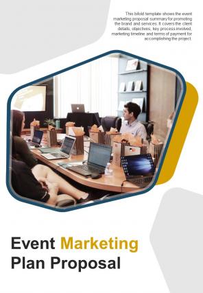 Bi fold event marketing plan proposal document report pdf ppt template one pager
