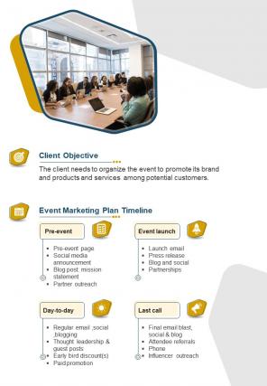 Bi fold event marketing plan proposal document report pdf ppt template one pager