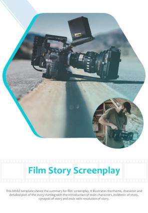 Bi fold film story screenplay document report pdf ppt template