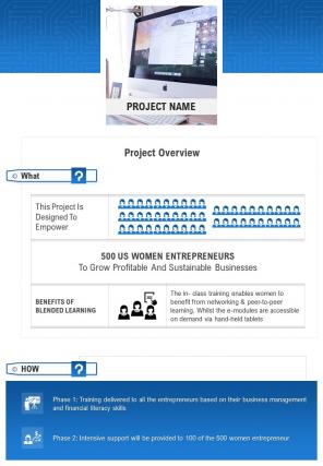 Bi fold for project networking document report pdf ppt template