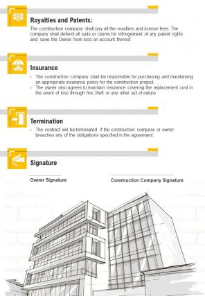 Bi fold housing construction contract template summary document report pdf ppt one pager