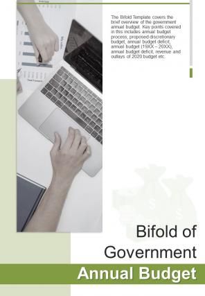 Bi fold of government annual budget document report pdf ppt template