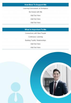 Bi fold profile template of an entrepreneur document report pdf ppt template one pager