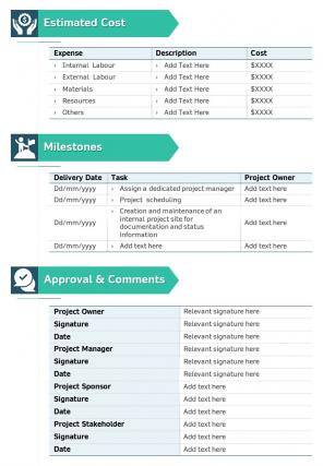 Bi fold project management statement of work template document report pdf ppt one pager
