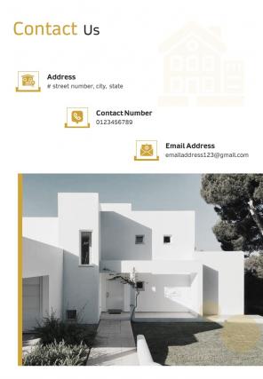 Bi fold real estate website development advertising document report pdf ppt template one pager