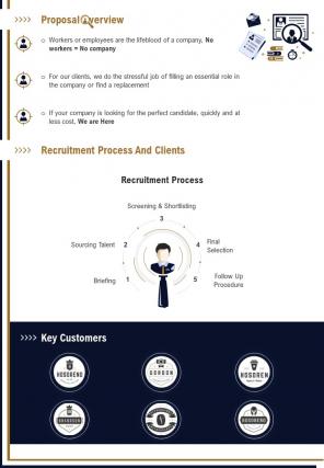 Bi fold recruitment agency proposal document report pdf ppt template