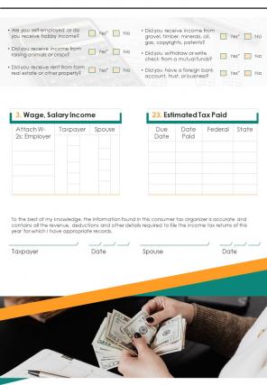 Bi fold tax preparation document report pdf ppt template