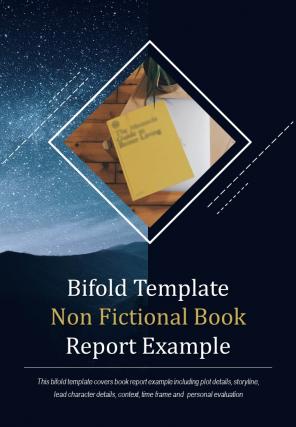 Bi fold template non fictional book report example document pdf ppt one pager