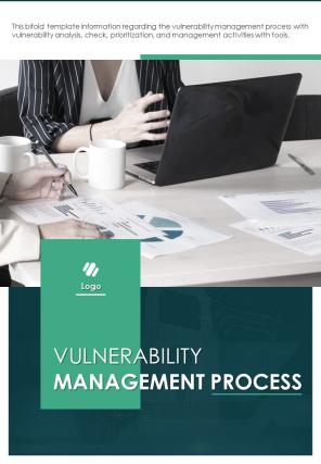 Bi fold vulnerability management process document report pdf ppt template